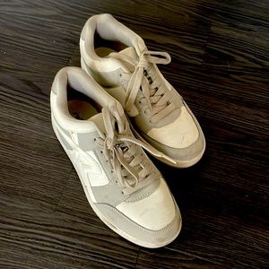 Trendy Scuffed White Sneakers